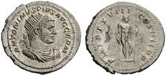 ROMAN & BYZANTINE COINS Caracalla, 198-217, Tyre. Antoninianus (Silver, 25mm, 5.14 g 7), Rome, 215. ANTONINVS PIVS AVG GERM Radiate, draped and cuirassed bust of Caracalla to right. Rev. P M TR P XVII