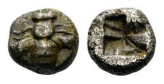 IONIA, Ephesos. Circa 550-500 BC. Hemidrachm (Silver, 9mm, 1.62 g). Bee with wings stretched out horizontally to left and right. Rev. Incuse square of somewhat millsail form. Karwiese Series III, 23 (