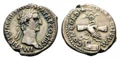 Nerva, 96-98. Denarius (Silver, 18mm, 3.54 g 7), Rome, 97. IMP NERVA CAES AVG P M TR P COS III P P Laureate head of Nerva to right. Rev. CONCORDIA EXERCITVVM Clasped hands, holding a legionary eagle r
