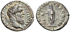 Pertinax, 193. Denarius (Silver, 17mm, 3.26 g 5), Rome. IMP CAES P HELV PERTIN AVG Laureate head of Pertinax to right. Rev. VOT DECEN TR P COS II Pertinax, togate and veiled, sacrificing to left over 