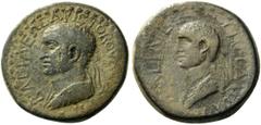 GREEK COINS KINGS of ARMENIA MINOR Aristobulus, with Salome, 54-92. Dichalkon (Bronze, 20mm, 8.12 g 12), Nicopolis-ad-Lycum, year 13 = 66/7. ΒΑCΙΛΕΩC ΑΡΙCΤΟΒΟVΛ[ΟV] ΕΤ ΙΓ Diademed and draped bust of A