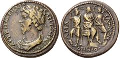 ROMAN COINS Marcus Aurelius, 161-180. Diassarion (Orichalcum, 27mm, 15.23 g 6), Paphlagonia, Amastris. ΑΥΤ Κ Μ ΑΥΡΗΛΙΟC ΑΝΤΩΝΕΙΝΟC Laureate, draped and cuirassed bust of Marcus Aurelius to left. Rev. 
