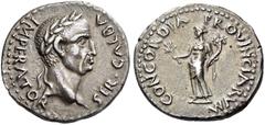 ROMAN IMPERIAL COINS Galba, 68-69. Denarius (Silver, 17mm, 3.64 g 6), Spanish mint (Tarraco?), 68. SER GALBA IMPERATOR Laureate head of Galba to right. Rev. CONCORDIA PROVINCIARVM Concordia standing l