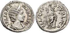 ROMAN IMPERIAL COINS Julia Mamaea, Augusta, 222-235, mother of Severus Alexander. Denarius (Silver, 18mm, 3.32 g 12), Rome, 228. IVLIA MAMAEA AVG Diademed and draped bust of Julia Mamaea to right. Rev