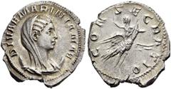 ROMAN IMPERIAL COINS Diva Mariniana, the wife of Valerian, who died before he came to the throne in 253. Antoninianus (Silver, 22mm, 3.42 g 12), Viminacium, 253-254. DIVAE MARINIANAE Veiled and draped
