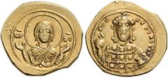 BYZANTINE AND MEDIEVAL COINS Constantine X Ducas, 1059-1067. Tetarteron (Gold, 20mm, 4.09 g 6), Constantinople. Nimbate bust of the Virgin orans facing; to left and right, monogram of ΜΗΡ and ΘV. Rev.