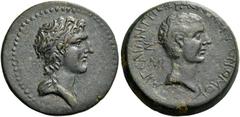 ROMAN IMPERIAL AND PROVINCIAL COINS CILICIA. Aegeae. Caligula, 37-41. Tetrassarion (Bronze, 30 mm, 13.41 g, 1 h), under the magistrate Mi..., dated ΖΠ = 87 = 40/41. Diademed and draped bust of Alexand