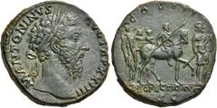 ROMAN IMPERIAL AND PROVINCIAL COINS Marcus Aurelius, 161-180. Sestertius (Orichalcum, 29 mm, 21.93 g, 1 h), Rome, 169-170. M ANTONINVS AVG TR P XXIIII Laureate head of M. Aurelius to right. Rev. COS I