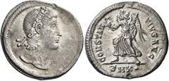ROMAN COINS Constantius II, 337-361. Siliqua (Silver, 21 mm, 3.05 g, 5 h), Cyzicus, 337-340. Laurel and rosette diademed head of Constantius II to right, looking upwards. Rev. CONSTAN-TIVS AVG /SMK• V