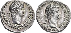 Roman Imperial & Provincial Nero, with Divus Claudius, 54-68. Didrachm (Silver, 21 mm, 7.20 g, 12 h), Caesaraea-Eusebia, c. 63-65. NERO CLAVD D[IVI CLA]VD F CARSAR (sic) AVG GERMA Laureate head of Ner