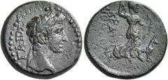 Roman Imperial Coins PHRYGIA. Acmoneia. Gaius (Caligula), 37-41. (Bronze, 17 mm, 4.18 g, 12 h), Krates (perhaps the same as the Krates Menokritou who was a magistrate under Augustus, but more likely a