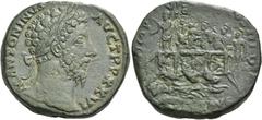 Roman Imperial Coins Marcus Aurelius, 161-180. Sestertius (Orichalcum, 30 mm, 23.02 g, 12 h), Rome, 171-172. M ANTONINVS AVG TR P XXVI Laureate head of Marcus Aurelius to right. Rev. IMP VI COS III / 