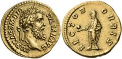 Roman Imperial & Provincial Didius Julianus, 193. Aureus (Gold, 20 mm, 6.55 g), Rome, 28 March - 1 June 193. IMP CAES M DID IVLIAN AVG Laureate head of Didius Julianus to right. Rev. RECTOR ORBIS Didi