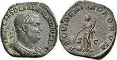 Roman Imperial & Provincial Balbinus, 238. Sestertius (Orichalcum, 28 mm, 18.23 g, 12 h), Rome, April-May 238. IMP CAES D CAEL BALBINVS AVG Laureate, draped and cuirassed bust of Balbinus to right. Re