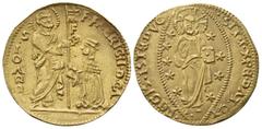 Crusaders CRUSADERS. Knights of Rhodes (Knights Hospitallers). Fabrizio del Carretto, 1513-1521. Ducat (Gold, 22 mm, 3.49 g, 11 h), imitating the Venetian Ducat, mint of Rhodes. •F•FABRICII•D•CA• - S•