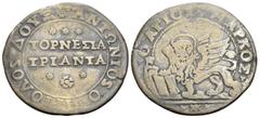 World ITALY, Venice. Coinage for Candia (Crete). Antonio Priuli, 1618-1623. 30 Tornesi or 2 Soldi (Billon, 24 mm, 3.46 g, 10 h). TOPNEΣIA/ TPIANTA in two lines; above, three stars; rosette between two