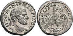 ROMAN COINS Macrinus, 217-218. Mesopotamia. Carrhae. Tetradrachm (Silver, 23 mm, 14.31 g, 12 h). ΑΥΤ.Κ.Μ.ΟΠ.CΕ.ΜΑΚΡΙΝΟC.C-ΕΒ. Laureate and bearded head of Macrinus to right. Rev. ΔΗΜΑΡΧ ΕΞ ΥΠΑ ΤΟ Α Ea