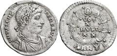 ROMAN COINS Valens, 364-378. Multiple of 2 Miliaresia or 4 Siliquae (Silver, 35 mm, 12.94 g, 6 h), Antioch, 369. D N VALENS - PER F AVG Rosette-diademed, draped and cuirassed bust of Valens to right. 