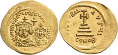BYZANTINE COINS Heraclius, with Heraclius Constantine, 610-641. Solidus (Gold, 23.5 mm, 4.39 g, 7 h), Uncertain mint in the East, Alexandria, Jerusalem or Cyprus, 10th officina = I, c. 613-618. dd NN 