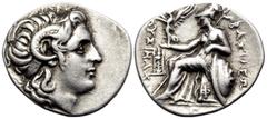 Greek KINGS OF THRACE. Lysimachos, 305-281 BC. Drachm (Silver, 20 mm, 4.09 g, 11 h), Ephesos, circa 294-287. Diademed head of the deified Alexander the Great to right, with horn of Ammon over his ear.