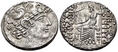 Greek SYRIA, Seleucis and Pieria. Antioch. Pre-Imperial period, 47/6-28 BC. Tetradrachm (Silver, 26.5 mm, 15.50 g, 12 h), in the name and types of Philip I Philadelphos, Caesarian Era year 8 = 42/1 BC