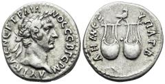 Roman Provincial LYCIA. Lycian League. Trajan, 98-117. Drachm (Silver, 18.5 mm, 2.98 g, 6 h), struck during Trajan's second consulate = 98-99. AYT KAIC NEP TPAIA-NOC CEB ΓЄPM Laureate head of Trajan t