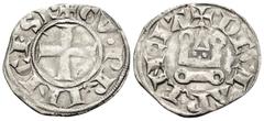Early Medieval & Islamic CRUSADERS. Principality of Achaea. Guillaume II de Villehardouin, 1246-1278. Denier Tournois (Billon, 18 mm, 0.86 g, 7 h), Glarenza (modern Kyllini in Elis). +GV• PRINCEPS aro