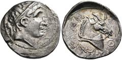 Greek SELEUKID KINGS OF SYRIA. Antiochos I Soter, 281-261 BC. Drachm (Silver, 4.05 g), Aï Khanoum = Alexandria-on-the-Oxus. Diademed head of Antiochos I to right. Rev. BAΣIΛEΩΣ ANTIOΧOY (read outwards