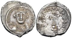 Byzantine Constans II, 641-668. Hexagram (Silver, 25 mm, 6.45 g, 6 h), Constantinople, 648-651/2. d N CONSTAN-TINЧS P P AV Crowned facing bust of Constans II, bearded, wearing chlamys and holding glob