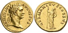 ROMAN COINS Domitian, 81-96. Aureus (Gold, 19.5 mm, 7.57 g, 6 h), Rome, 92-94. DOMITIANVS AVGVSTVS Laureate head of Domitian to right. Rev. GERMANICVS COS XVI Minerva standing left, holding spear in r