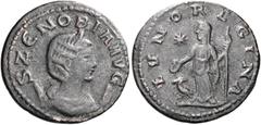 ROMAN COINS Zenobia, usurper, 268-272. Antoninianus (Billon, 20 mm, 3.56 g, 6 h), Antioch, March-May 272. S ZENOBIA AVG Diademed and draped bust of Zenobia to right, on lunar crescent. Rev. IVNO REGIN