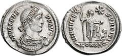 ROMAN COINS Valens, 364-378. Miliarense (Silver, 24 mm, 4.46 g, 6 h), Constan­tinople, A = 1st officina, 364-375. D N VALENS P F AVG Draped and cuirassed bust of Valens to right, wearing pearl diadem.