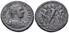 The Vineyard Colection Part IV, Roman Provincial TROAS. Alexandria Troas. Caracalla, 198-217. Diassarion (Bronze, 24.5 mm, 6.96 g, 6 h). M AV ANTONINVS PIV Laureate, draped and cuirassed bust of Carac