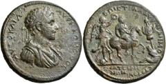 Roman Imperial & Provincial LYDIA. Thyateira. Commodus, 177-192. Medallion of 8-12 Assaria (Bronze, 45 mm, 46.11 g, 6 h), struck under Marcus Aurelius, by the strategos L. Aurelius Demostratos, circa 