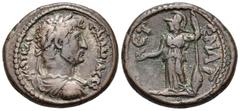 Roman Provincial EGYPT. Alexandria. Hadrian, 117-138. Tetradrachm (Billon, 25.5 mm, 13.02 g, 12 h), year 9 = 124-124. AYT KAI ΤΡΑΙ ΑΔΡΙΑ CEΒ Laureate, draped and cuirassed bust of Hadrian to right. Re
