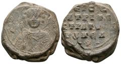 Byzantine Seals & Weights BYZANTINE SEALS, Provincial Administration. Pherses Tzotzikios, patrikios and strategos of Boukellarioi, 1100-1110. Seal or Bulla (Lead, 25 mm, 19.80 g, 12 h), Ancyra, seat o
