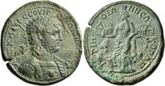 Roman Imperial & Provincial THRACE. Perinthus. Caracalla, 198-217. 8 Assaria or Medallion (Bronze, 41.5 mm, 43.32 g, 6 h), 215-217. AYT · K · M · AYP · CEOY(HP) · A(NT)ΩNINOC AYΓ Laureate and cuirasse
