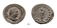 ROMAN. IMPERIAL. BALBINUS (A.D. 238) Denarius, Ag, A.D. 238, Rome mint Rome mint Av: IMP C D CAEL BALBINVS AVG, laureate, draped and cuirassed bust of Balbinus right. Rv: PROVIDENTIA DEORVM, Provident