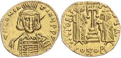 Byzantine - Constantinus IV, Solidus (668-673 AD), (Constantinople) Ancient Byzantine Constantinus IV Solidus (668-673 AD), (Constantinople) Ratto 1645, Sear 1153 Au, 4.32 g (19 mm) TTB/SUP