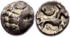 Ancient Celtic - Remi 1/4 Stater (100-50 BC), Electrum DT 181 Au, 1.47 g (10 mm) TTB