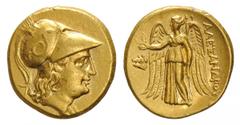 Macedónia Alexandre III (336-323) Ouro Stater BELA Sear 6702/..; 8,55g. Adquirida em Fritz R. Künker
