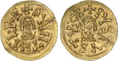 Visigodas - Suintila (621-631) - Tremissis Ouro Tremissis Tucci CNV 290.23 1,36g MBC+