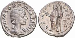 Roman Coins Roman - Julia Soaemias - Denarius; VENVS CAELESTIS; RCV 7719.var (star on the right), RIC 241, RSC 8 (Rome, 220-222); 3.68g; Very Fine.