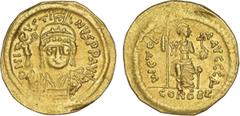 Byzantine Coins Byzantine - Justin II (565-578) - Byzantine - Justin II (565-578) Gold - Solidus; Constantinople; D N IVSTINVS PP AVI / VICTORIA AVGGG Δ, exergue: CONOBZ; BCV 350; 4.33g ; VF+
