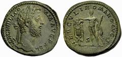 The Roman Empire Commodus augustus, 177 – 192 Sestertius 191-192, Æ 30.20 g. L AEL AVREL CO – MM AVG P FEL Laureate head r. Rev. HERCVLI ROMANO AVG S – C Hercules, naked, standing to front, head l., h