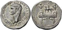 The Roman Empire In the name of Nero Claudius Drusus, brother of Tiberius and father of Claudius. Denarius circa 41-45, AR 3.81 g. NERO CLAVDIVS DRVSVS GERMANICVS IMP Laureate head l. Rev. Triumphal a