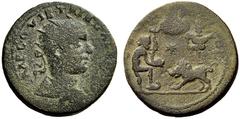 A very interesting collection of coins of the Jews and the Southwestern Levant Judea Capta issues, mint of Caesarea Neapolis Bronze, Neapolis. 251–3 AD. Æ 11.91 g. IMP C G VIB TRIB GAL[LO AVG] – drape