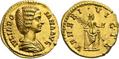 The Roman Empire The Dioscuri Collection. The Roman Empire. Julia Domna, wife of Septimius Severus. Aureus 193-196 (?), AV 20 mm, 7.28 g. IVLIA DO – MNA AVG Draped bust r. Rev. VENERI – VICTR Venus, n