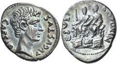 The Roman Empire Octavian as Augustus, 27 BC – 14 AD C. Sulpicius Platorinus. Denarius 13 BC, AR 19 mm, 3.75 g. CAESAR – AVGVSTVS Bare head of Augustus r. Rev. C SVLP[ICIVS – P]LATORIN Augustus and Ag