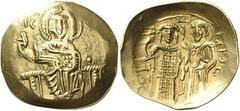 The Byzantine Empire John III Ducas called Vatatzes, 1221 – 3 November 1254 Hyperpyron, Magnesia 1232-1254, AV 26 mm, 4.45 g. Christ enthroned facing, with crossed nimbus, wearing pallium and colobium